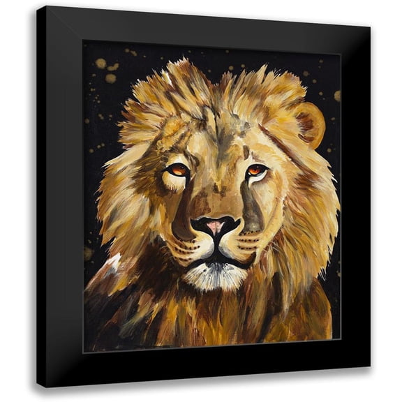 Goodrich, Chelsea 12x14 Black Modern Framed Museum Art Print Titled - Lion