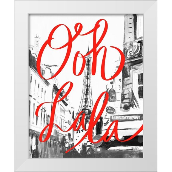 Goodrich, Chelsea 12x14 White Modern Wood Framed Museum Art Print Titled - Ooh La La