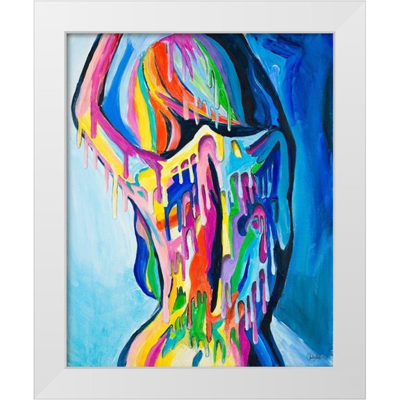 Goodrich, Chelsea 12x14 White Modern Wood Framed Museum Art Print Titled - Vibrant Female Figurative
