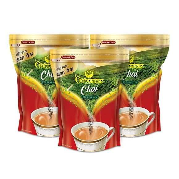 Goodricke Assam CTC Leaf Tea - Pack Of 3 X 500gm, 17.6 Ounce Each | 100% Pure & Natural Loose Leaves Tea - Premium Whole Leaf CTC Tea | Kadak Chai Patti - Richer Taste & Sweet Lasting Aftertaste