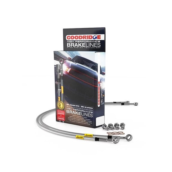 Goodridge 37025 Stainless Steel Brake Lines for 1975-1989 Porsche 911-930