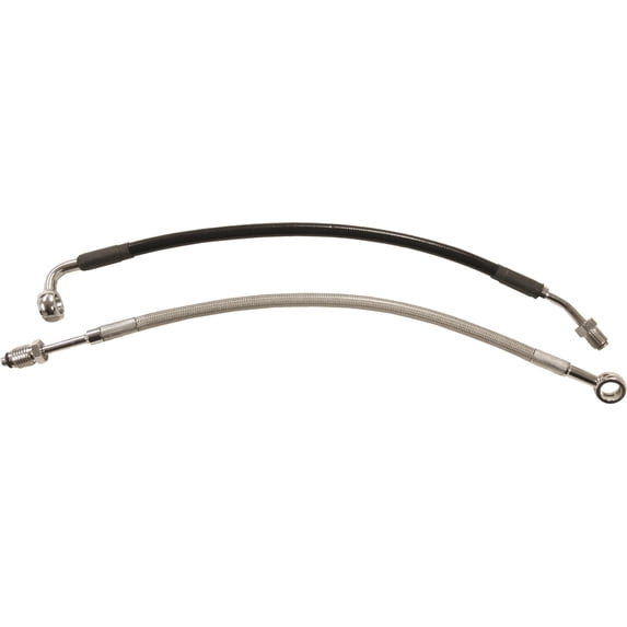Goodridge HD0006-1CCH+6 Stainless Steel Braided Hydraulic Clutch Line Kit - 6in. Over Stock - Clear Coated