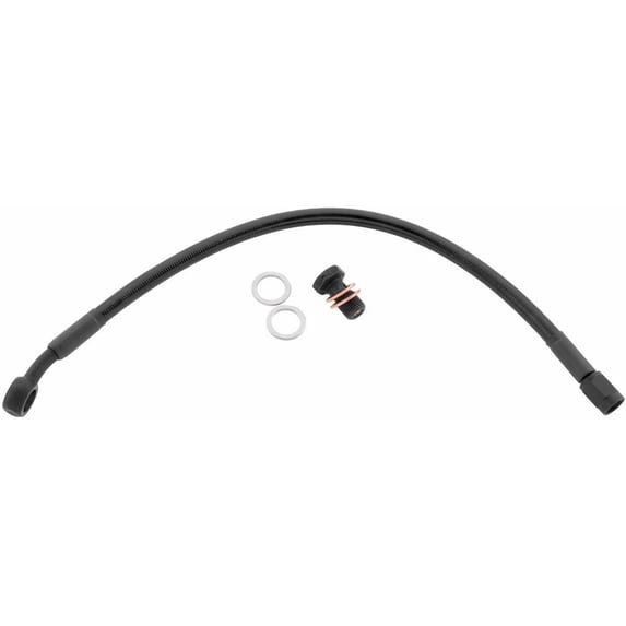 Goodridge HD0133-3FPBK+12 Ebony 2 Front Brake Line Kit - +12in. Length