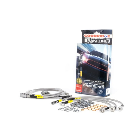 Goodridge Usa 14181 G Stop Ss Braided Brake Line Kit Fits select: 1999-2000 CHEVROLET SILVERADO C1500, 2001 CHEVROLET SILVERADO K1500