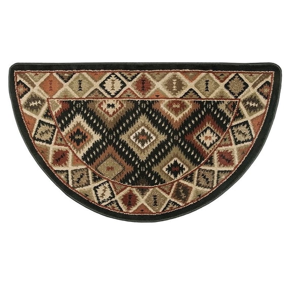 Goods of the Woods Southwest Pattern Hearth Rug, 42" Half Round