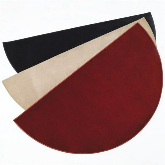 Goods Of The Woods  Barnwood Half Round Hearth Rug  72 Inch  x 36 Inch   Synthetic Fibers
