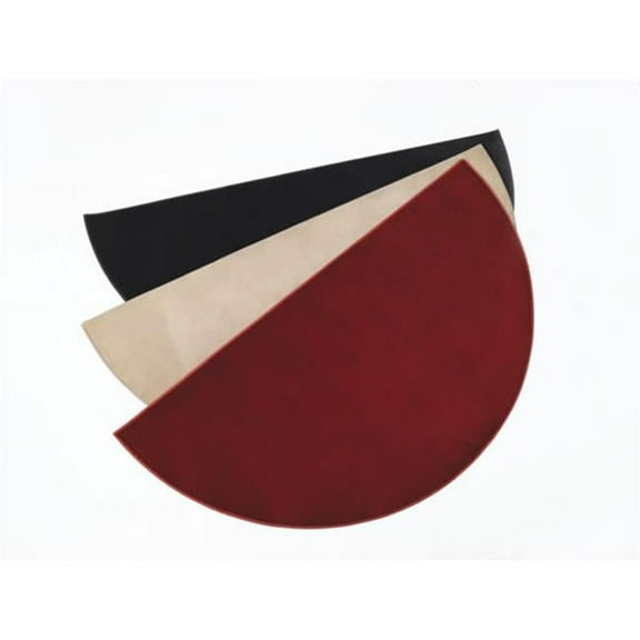 Goods Of The Woods  Black Half Round Hearth Rug  72 Inch  x 36 Inch   Synthetic Fibers