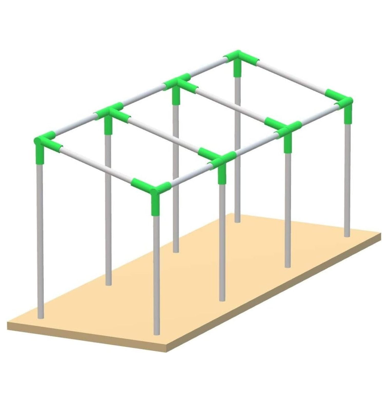 GoodsZone Canopy Fittings Kit 1-3/8" Slant Roof Carport Gazebo Slope ...