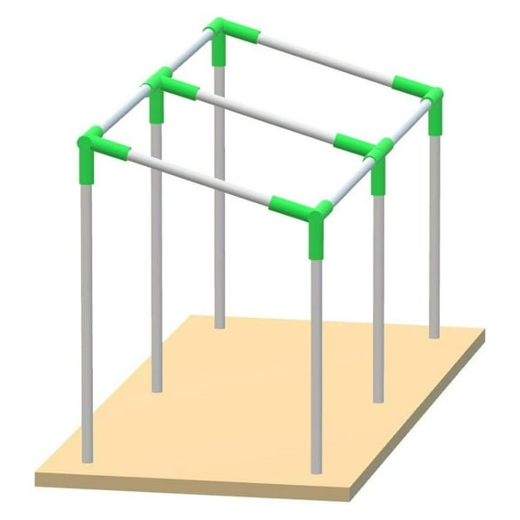 GoodsZone Canopy Fittings Kit 1-3/8" Slant roof Shelter Carport Deck Shed Frame Connectors Coupling, Full Set for 6, 8, 10 Legs, Without Poles (for 6 Legs)