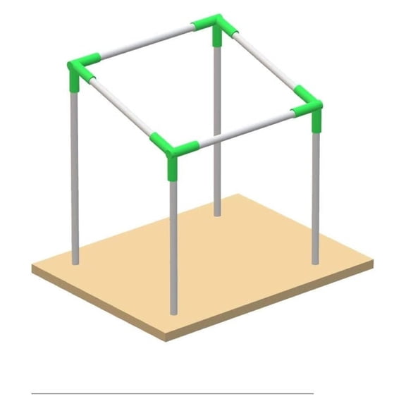 GoodsZone Canopy Fittings Set 1-3/8" Slant roof Carport Gazebo Lean to Shed Frame Connectors Coupling, Full Set for 6, 8, 10 Legs, Without Poles (for 4 Legs)