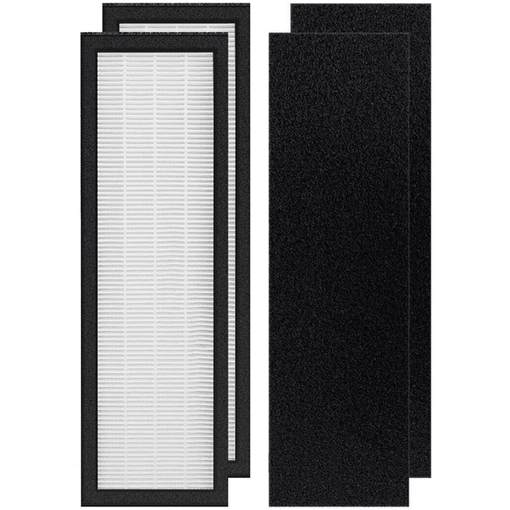 Goodsby 2 Pack Replacement HEPA Filters B & Carbon Pre Filters for GermGuardian Air Purifier AC4825 AC4825W AC4850PT AC4900CA AC4820 AC4300WPT CDAP4500WCA/BCA PureGuardian AP2200CA BlackDecker BXAP148