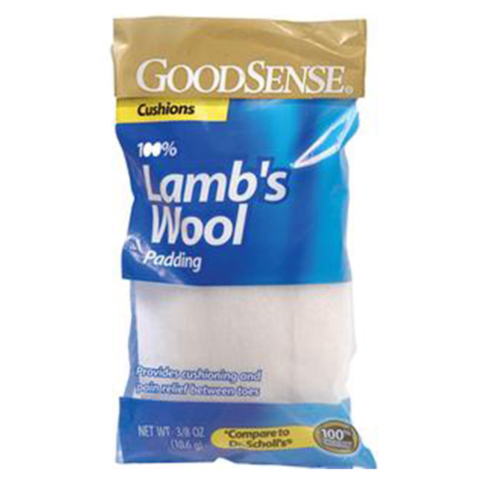  Lambs Wool for Feet Super Soft Cushioning and Toe Seperator -  3/8 oz - Great for Hiking, Dance, Walking and Running - 2 Pack : Health &  Household