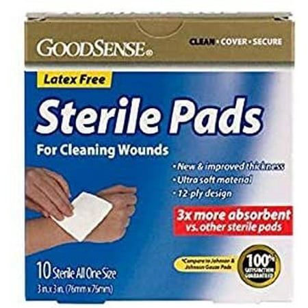 Goodsense Sterile Pads, Blue, 10 Count