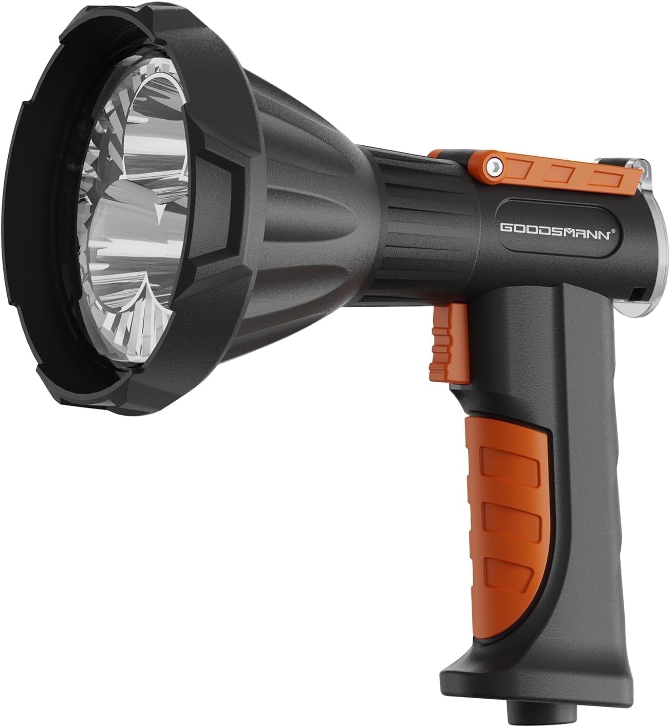 Goodsmann 4000 Lumens LED Rechargeable Flashlight 50W with Red Filter