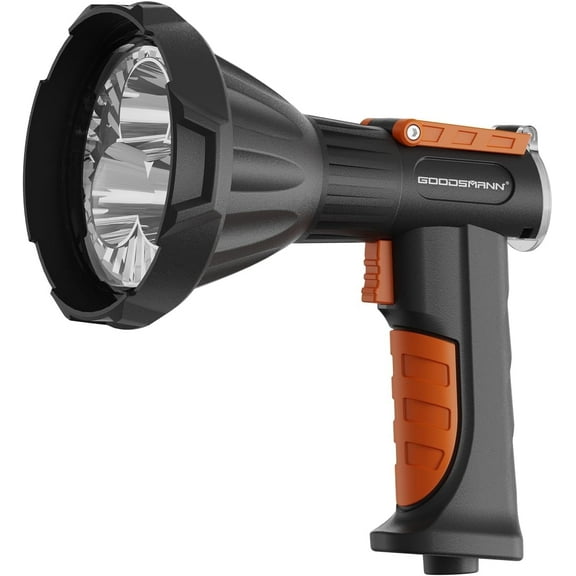 Goodsmann 4000 Lumens LED Rechargeable Flashlight 50W with Red Filter