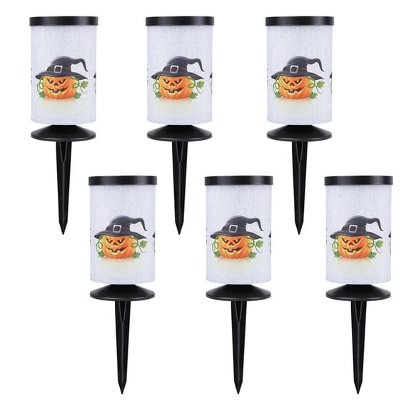 Goodsmann 6 pack printing fabric solar Landscape cloth Lighting Lights (Devil Pumpkin)
