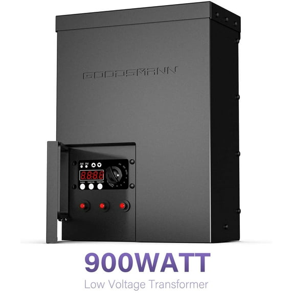 Goodsmann 900W Low Voltage Transformer 12V Output for Outdoor Garden Landscape Lighting