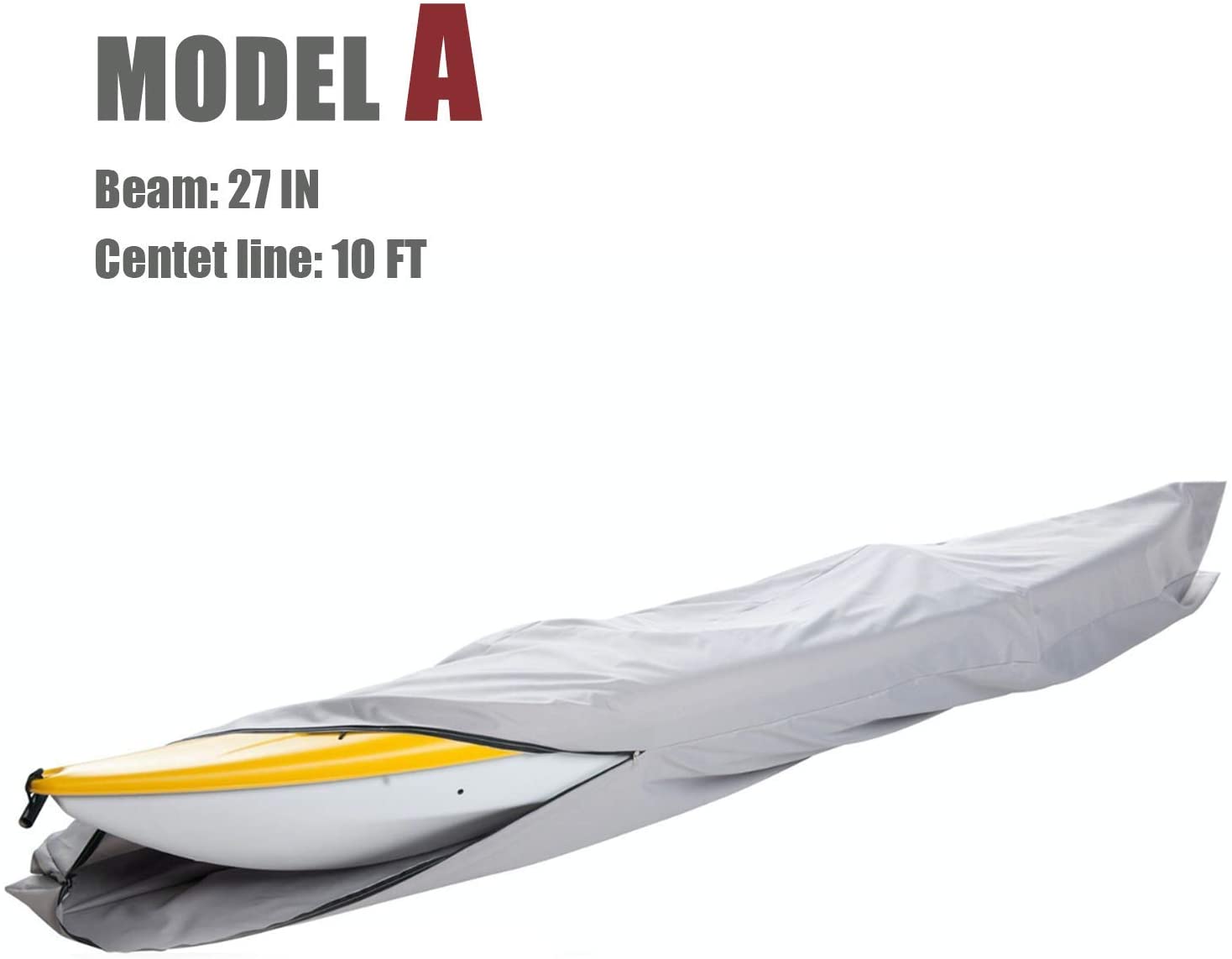 Goodsmann boat cover,Kayak cover,Canoe Cover,Silvery gray,water resistant,weather protection,trailerable,9921-0172-31 (10' Kayak/Canoe Cover)