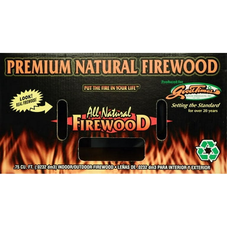 Goodtimes premium all natural firewood for indoor and outdoor use hotsell