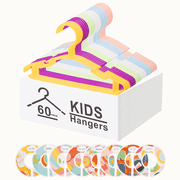 Northern Brothers Baby Hangers 100 Pack, Kids Nursery Closet Organizers with Anti-Slip Dividers, Pink (1-Tier, Space-Saving)