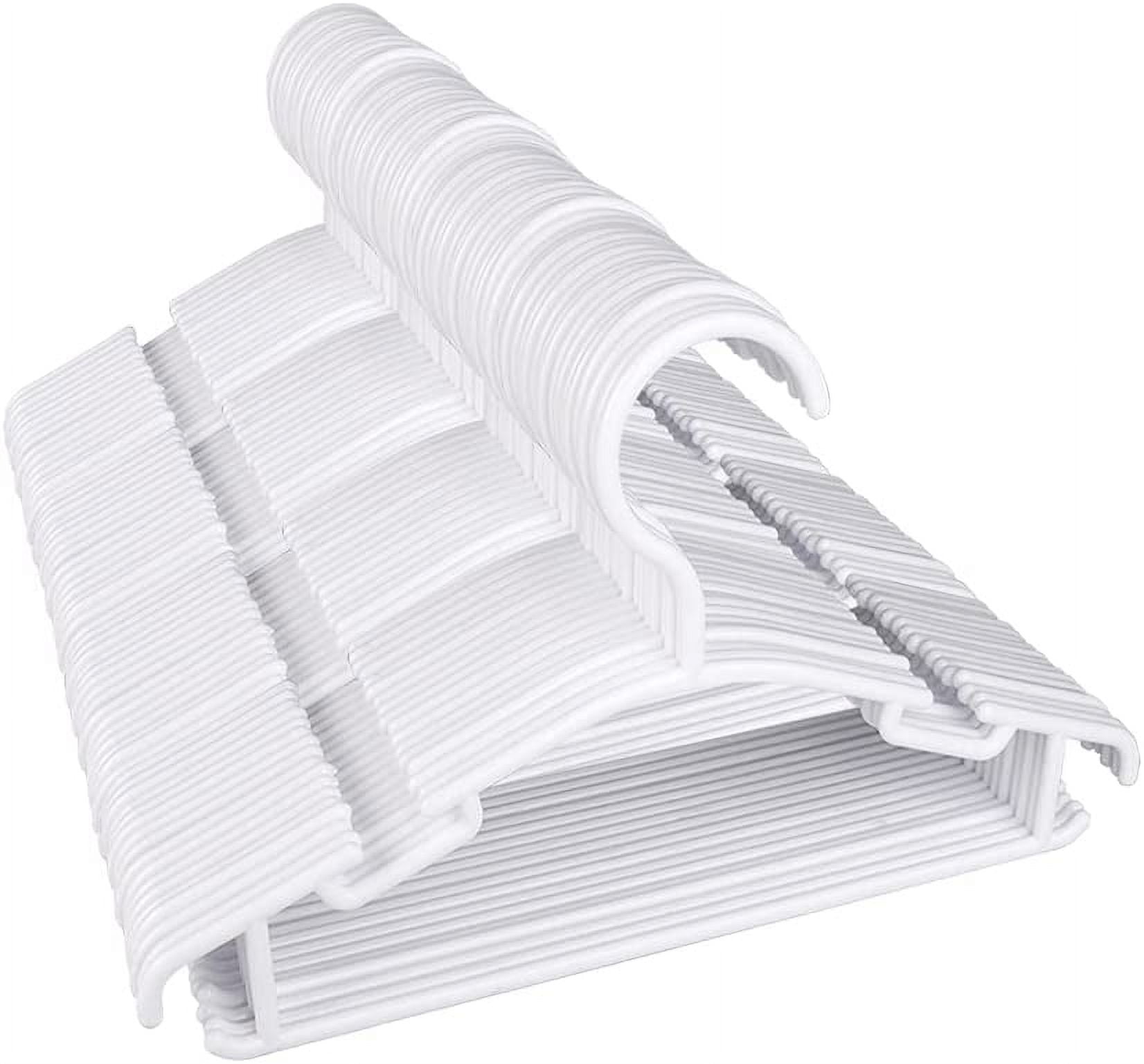 GoodtoU Kids Hangers 100 Pack Baby Hangers for Closet Toddler Hangers Plastic White Childrens Hangers Small Hangers 10.24inch (0-24 Months)
