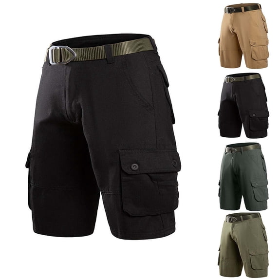 Goodtrade8 Athletic Men's Short Pockets Casual Workout Plain Straight Shorts for Men