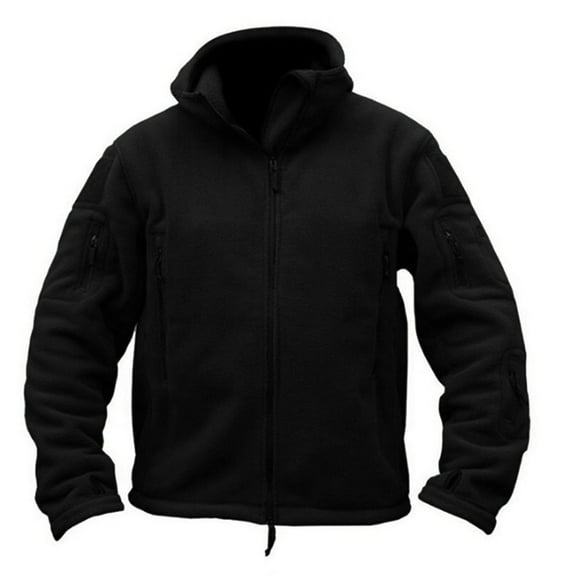 Goodtrade8 Big Mens Jackets Zip up Hooded Fleece Casual Plain Pocket Long Sleeve Mens Coats and Jackets
