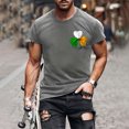 thumbnail image 1 of Goodtrade8 Big and Tall Men's St.Patrick's Green Casual Printed Crew Neck Short Sleeve T-Shirts for Men, 1 of 4