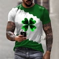 thumbnail image 1 of Goodtrade8 Big and Tall St.Patrick's Day Shirts Mens Shamrock Short Sleeve Gifts for Him Casual Crew Neck Printed Summer Wear, 1 of 3