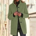 thumbnail image 1 of Goodtrade8 Button Womens Jackets Plus Size Wool Coats Long Sleeve Casual Solid Color Collared Loose Women Winter Tops, 1 of 6