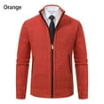 thumbnail image 1 of Goodtrade8 Casual Jackets for Men Zip up Shirt Jacket Outdoor Stand Collar Pocket Orange Plain Mens Coats Outerwear Winter, 1 of 9