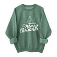 thumbnail image 1 of Goodtrade8 Christmas Sweatshirts for Women 2025 Merry Sweatshirts Printed Crew Neck Long Sleeve Christmas Gifts, 1 of 6