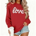 thumbnail image 1 of Goodtrade8 Valentine Women Shirt Love Gift Long Sleeve Holiday Valentines Day Womens Sweatshirts Casual Crew Neck Pullover, 1 of 5