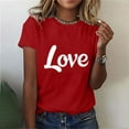 thumbnail image 1 of Goodtrade8 Cute Valentines Shirts Womens Plus Size Girls Valentine Graphic Pullover for Girlfriend Short Sleeve Womens Tops, 1 of 5