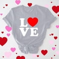 thumbnail image 1 of Goodtrade8 Cute Valentines Shirts Womens Plus Size Valentines Women Graphic Short Sleeve Gifts Pullover Womens Tops, 1 of 6