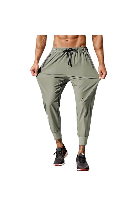 Dry Fit Mens Sweatpants with Pockets Joggers Drawstring Activewear Gym Solid Color Casual Pants for Men