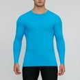 thumbnail image 1 of Goodtrade8 Dry and Fit Mens Tops Long Sleeve Tight Solid Color Athletic Long Sleeve Crew Neck Blue Long Sleeve Shirts for Men for the Winter, 1 of 8