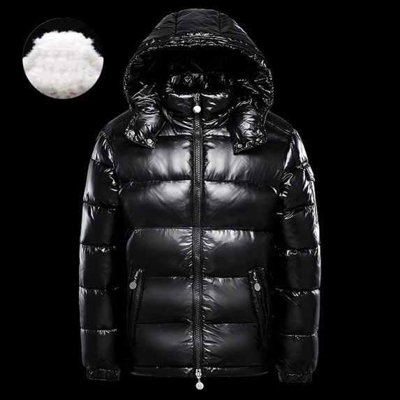 Goodtrade8 Fleece Mens Jacket with Hoodie Hooded Zip up Pocket Long Sleeve Casual Plain Men Coats with Hood