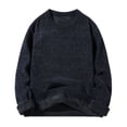 thumbnail image 1 of Goodtrade8 Fleece Mens Sweaters Knitted Thermal Solid Color Big and Tall Casual Crew Neck Long Sleeve Pullover Sweaters for Men Sizes M-3XL, 1 of 8