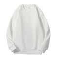 thumbnail image 1 of Goodtrade8 Fleece Tops for Men Long Sleeve Plain Casual Crew Neck Mens Sweatshirts, 1 of 2