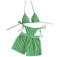 thumbnail image 1 of Goodtrade8 Halter Swim Suit for Women Two Piece Bikini Swimming Spaghetti Straps Solid Color Holiday Bathing Suit, 1 of 7