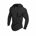 thumbnail image 1 of Goodtrade8 Hooded Jackets for Men Lightweight Jacket Sport Zip Up Warm Solid Color with Pockets Mens Coats Long Sleeve, 1 of 3