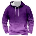 thumbnail image 1 of Goodtrade8 Hooded Men's Sweatshirts Athletic Gradient Pocket Drawstring Long Sleeve Hoodies for Men, 1 of 2