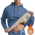thumbnail image 1 of Goodtrade8 Hooded Sweatshirt Fleece Casual Pocket Plain Long Sleeve Drawstring Plus Size Mens Hoodies, 1 of 8