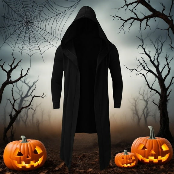 Goodtrade8 Jackets for Men Lightweight Outwear Long Sleeve Pockets Solid Color Warm Mens Coats Hooded