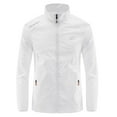 thumbnail image 1 of Goodtrade8 Jackets for Men Zip up Sun Protection Shirt Jacket White Outdoor Casual Plain Stand Collar Winter Coats for Men, 1 of 2