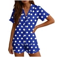 thumbnail image 1 of Goodtrade8 Loungewear for Women Petite Short Sleeve V-Neck Casual Sleepwear Printed Woman Pjs, 1 of 6