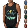 thumbnail image 1 of Goodtrade8 Men's Sleeveless Tank Tops Graphic Summer T-Shirts Muscle Casual Undershirts Fitness Beach Athletic Shirts for Men Crew Neck,Size: L, 1 of 1