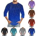 thumbnail image 1 of Goodtrade8 Mens 3/4 Sleeve Shirts Summer Graphic Pullover Casual Style Big and Tall T-Shirts for Men Outdoor, 1 of 6