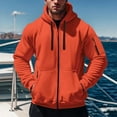 thumbnail image 1 of Goodtrade8 Mens Coats Jackets Pocket Zip up Windbreaker Casual Long Sleeve Hooded Plain Mens Coats Big and Tall, 1 of 7